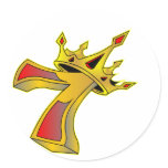 Lucky Number 7 with Crown Tattoo stickers