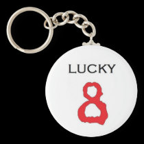 Lucky Number 8 Keychain