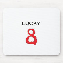 lucky Number 8 Mousepad