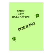 Lucky Play Day Bowling Business Card Template