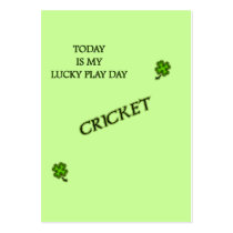 Lucky Play Day Cricket Business Card Template