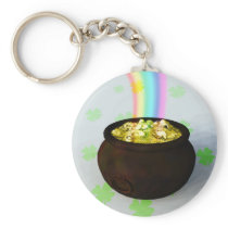 Lucky Pot of Gold Keychain