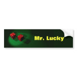 Lucky Red Dice Sticker bumper stickers