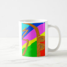 Lucky Sayhayki   Gold Rainbow sign Coffee Mugs
