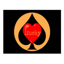 Lucky Spades Postcard