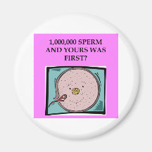 lucky sperm insult fridge magnets
