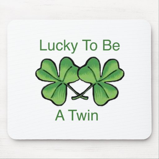 Lucky To Be A Twin Mouse Mat