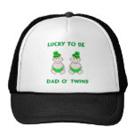 Lucky To Be Dad O' Twins Mesh Hat