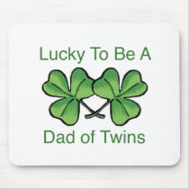 Lucky To Be Twin Dad Mouse Pad