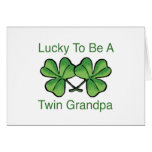 Lucky To Be Twin Grandpa cards