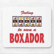 Lucky to Own a Boxador Fun Dog Design Mouse Mats