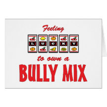 Lucky to Own a Bully Mix Fun Dog Design Greeting Cards