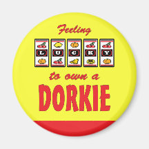 Lucky to Own a Dorkie Fun Dog Design Refrigerator Magnets