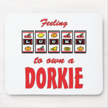 Lucky to Own a Dorkie Fun Dog Design Mouse Mats