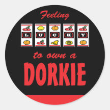 Lucky to Own a Dorkie Fun Dog Design Stickers