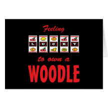 Lucky to Own a Woodle Fun Dog Design Card