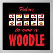 Lucky to Own a Woodle Fun Dog Design Print