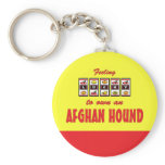 Lucky to Own an Afghan Hound Fun Dog Design keychains
