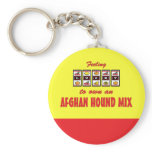 Lucky to Own an Afghan Hound Mix Fun Dog Design keychains