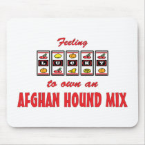 Lucky to Own an Afghan Hound Mix Fun Dog Design Mouse Mat