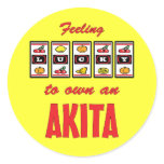 Lucky to Own an Akita Fun Dog Design Sticker