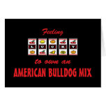 Lucky to Own an American Bulldog Mix Fun Design Cards