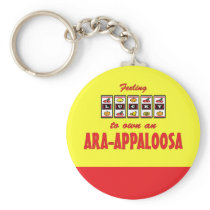 Lucky to Own an Ara-Appaloosa Fun Horse Design Key Chain