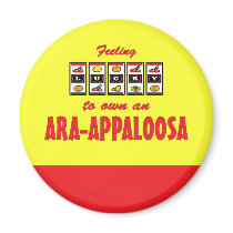 Lucky to Own an Ara-Appaloosa Fun Horse Design Refrigerator Magnets
