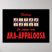 Lucky to Own an Ara-Appaloosa Fun Horse Design Poster