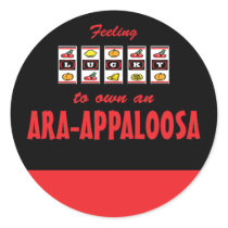 Lucky to Own an Ara-Appaloosa Fun Horse Design Sticker