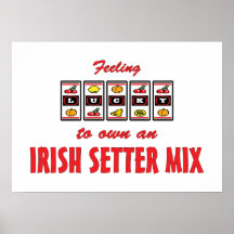Lucky to Own an Irish Setter Mix Fun Dog Design Print