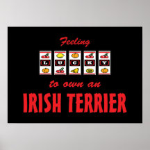 Lucky to Own an Irish Terrier Fun Dog Design Print