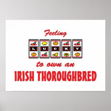 Lucky to Own an Irish Thoroughbred Fun Design Poster