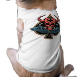 Lucky Winged Maltese Devil Skull of Spades Dog Tshirt