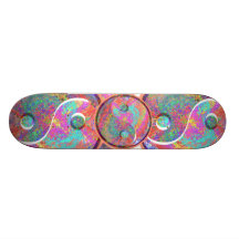 LUCKY YIN YANG YINYANG:  by Naveen Skateboard Deck