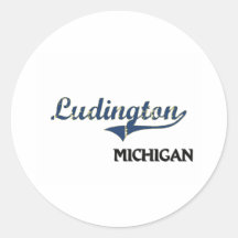 Ludington Michigan City Classic Sticker