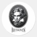 Ludwig van Beethoven Round Sticker