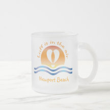 Luffers Sunset_Luff is in the air Newport Beach Coffee Mugs
