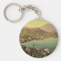 Lugano, from San Salvatore, Tessin, Switzerland vi Keychain