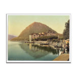 Lugano, the quay, and San Salvatore, Tessin, Switz postcards