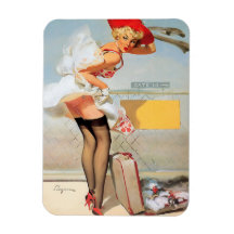 Luggage accident pinup girl magnets