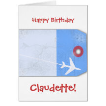 Luggage Tag Style Greeting Card