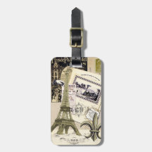 Luggage Tag..Vintage Everything Paris