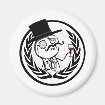 LulzSec Anonymous Logo Refrigerator Magnets