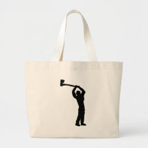 lumberjack shape tote bag
