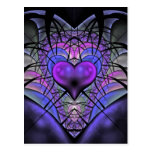 Luminescent Heart Fractal Postcards