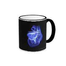 Luminescent view of the human heart mug