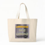 Luminous Metal Draw String Tote and Book Bag