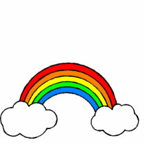 Luminous Rainbow Photo Cutouts