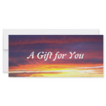 Luminous Sunset gift certificate template